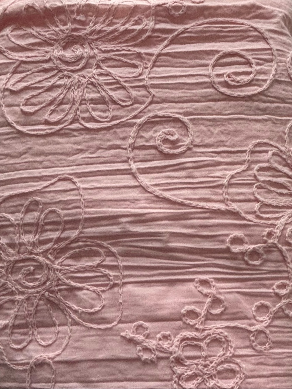 Christopher & Banks button front top  intricate floral embroidery XL pink - Picture 14 of 14